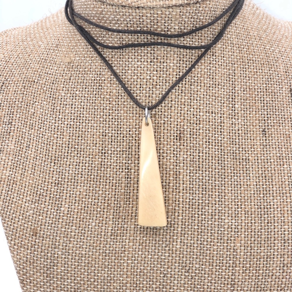Bone Pendant Necklace, Boho Jewelry